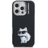 Karl Lagerfeld IML Aquarelle Choupette iPhone 15 Pro hátlap tok, fekete