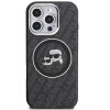 Karl Lagerfeld IML K&CH Heads Repeated Logo iPhone 16 Pro MagSafe kompatibilis hátlap tok, fekete