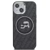 Karl Lagerfeld IML K&CH Heads Repeated Logo iPhone 15 MagSafe kompatibilis hátlap tok, fekete