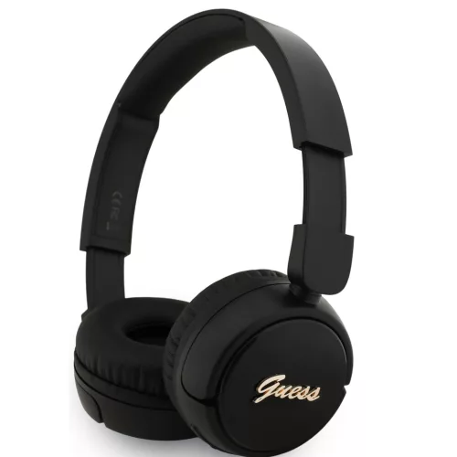 Guess Script Metal Logo Wireless vezeték nélküli fejhallgató, fekete