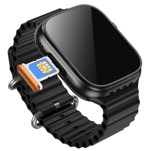 Hoco DYD01 okosóra hívásfogadó funkcióval, 1,96 TFT kijelzővel, 4G, fekete