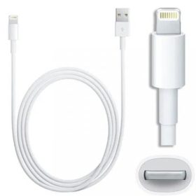   Apple USB-A-Lightning kábel, 1m, fehér. csomagolás nélkül (BULK)