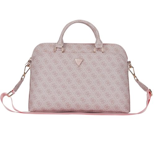Guess PU 4G Triangle Logo 13/14/15" laptop táska, rózsaszín