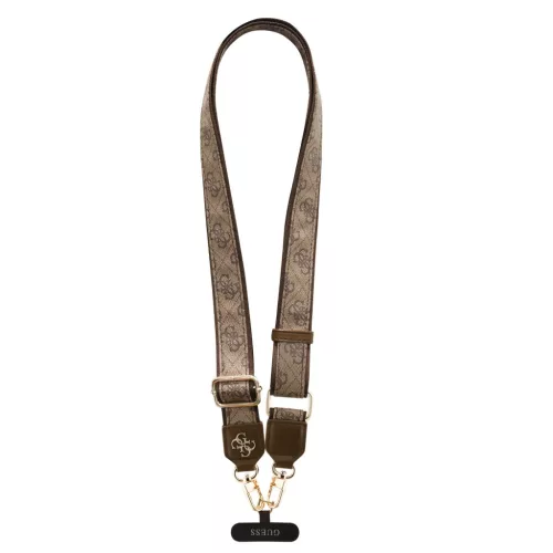 Guess Crossbody Strap PU 4G Metal Logo univerzális pánt, barna