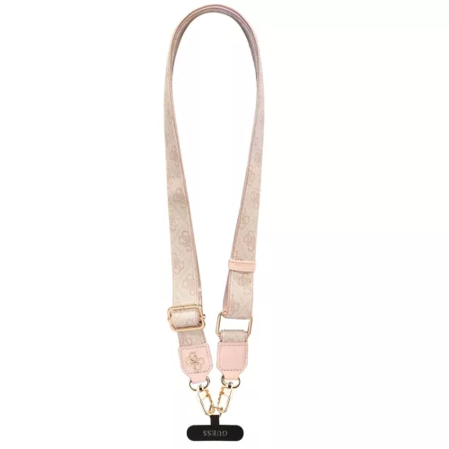 Guess Crossbody Strap PU 4G Metal Logo univerzális pánt, rózsaszín