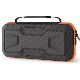   iPega SW2004A Nintendo Switch 2 utazó / tartó tok merev, strapabíró bevonattal, fekete-narancs