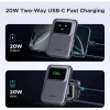 Ugreen PB572 Uno Powerbank / külső akkumulátor okos kijelzővel, USB-C port, PD + QI, 10000mAh, 20W, szürke
