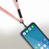 Forcell F-Design S10X165 nyakba / vállra akasztható telefontartó, állítható hossz max. 82,5cm, rózsaszín-fehér