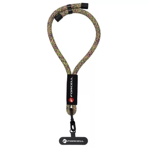 Forcell F-Design R10X40 csuklóra akasztható telefontartó / csuklópánt, állítható hossz max. 20cm, színes