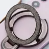 Kör alakú telefontartó kitámasztóval, csillámos fekete