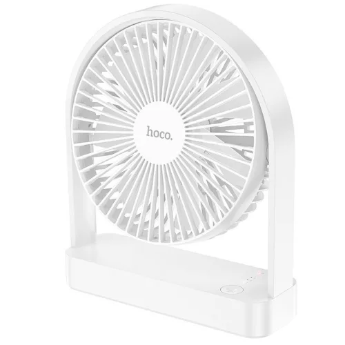 Hoco HX65 asztali ventilátor, 2000mAh akkumulátorral, 2 fokozattal, fehér