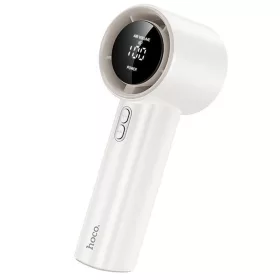   Hoco HX64 hordozható kézi ventilátor, 3600mAh akkumulátorral, LED kijelzővel, 5 fokozattal, fehér