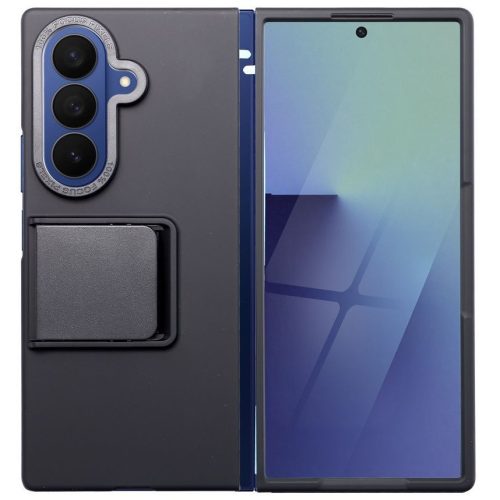 Samsung Galaxy Z Fold 7 hátlap tok kitámasztóval, fekete