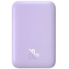Baseus Magnetic Mini Powerbank / külső akkumulátor, USB-C port 6000mAh, 20W, lila
