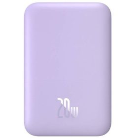   Baseus Magnetic Mini Powerbank / külső akkumulátor, USB-C port 6000mAh, 20W, lila