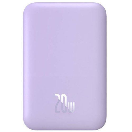 Baseus Magnetic Mini Powerbank / külső akkumulátor, USB-C port 6000mAh, 20W, lila