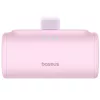 Baseus Compact Powerbank / külső akkumulátor, USB-C port 5000mAh, 20W, rózsaszín