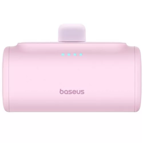 Baseus Compact Powerbank / külső akkumulátor, USB-C port 5000mAh, 20W, rózsaszín