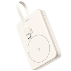  Ugreen PB760 Powerbank / külső akkumulátor + USB-C kábel, MagSafe, USB-C port 1000mAh, 20W, bézs