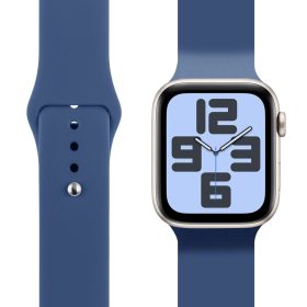 OBAL:ME Apple Watch 42/44/45/49mm szilikon szíj, M-L, kék