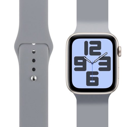 OBAL:ME Apple Watch 42/44/45/49mm szilikon szíj, M-L, szürke