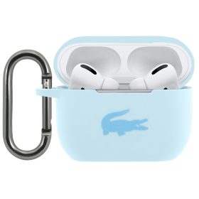   Lacoste Liquid Silicone Glossy Printing Logo AirPods Pro szilikon tok karabinerrel, kék