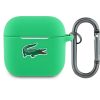 Lacoste Liquid Silicone Croc Logo AirPods 4 szilikon tok karabinerrel, zöld