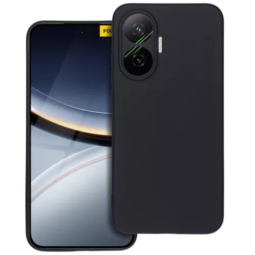 Matt szilikon Xiaomi Poco F7 / Redmi Turbo 4 Pro 5G tok, fekete