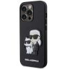 Karl Lagerfeld PU Saffiano Karl and Choupette iPhone 16 Pro Max tok, fekete