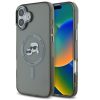 Karl Lagerfeld IML K&CH Heads Metal Frame iPhone 16 MagSafe tok kameravédő peremmel, fekete