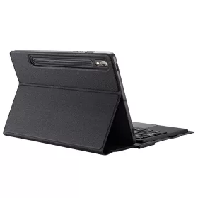   Dux Ducis TK Samsung Tab S10 FE+ kihajtható tok vezeték nélküli billentyűzettel, fekete