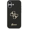 Guess PU Fixed Glitter 4G Metal Logo Apple iPhone 17 hátlap tok, fekete