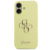 Guess Liquid Silicone 4G Metal Logo Apple iPhone 17 hátlap tok, sárga