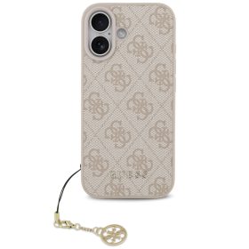   Guess 4G Charm Apple iPhone 17 Tone on Tone hátlap tok, rózsaszín