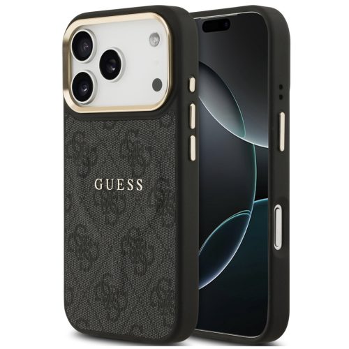 Guess 4G Charm Apple iPhone 17 Pro Max MagSafe hátlap tok, fekete