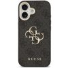 Guess PU Leather 4G Metal Logo Gold Frame Apple iPhone 17 MagSafe hátlap tok, fekete