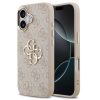 Guess PU Leather 4G Metal Logo Gold Frame Apple iPhone 17 MagSafe hátlap tok, rózsaszín