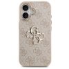 Guess PU Leather 4G Metal Logo Gold Frame Apple iPhone 17 MagSafe hátlap tok, rózsaszín