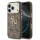 Guess PU Leather 4G Metal Logo Gold Frame Apple iPhone 17 Pro hátlap tok, barna
