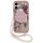 Guess IML Flowers Strap Apple iPhone 17 MagSafe hátlap tok karpánttal, rózsaszín
