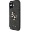 Guess PU 4G Metal Logo Strap Apple iPhone 17 hátlap tok karpánttal, fekete