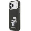 Karl Lagerfeld IML Aquarelle Karl and Choupette Apple iPhone 17 Pro Max hátlap tok, fekete