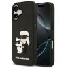 Karl Lagerfeld 3D Rubber Karl and Choupette Apple iPhone 17 hátlap tok, fekete