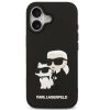 Karl Lagerfeld 3D Rubber Karl and Choupette Apple iPhone 17 hátlap tok, fekete