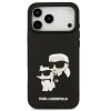 Karl Lagerfeld 3D Rubber Karl and Choupette Apple iPhone 17 Pro hátlap tok, fekete