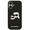 Karl Lagerfeld Silicone Double Heads Print Apple iPhone 17 MagSafe kompatibilis hátlap tok, fekete