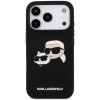 Karl Lagerfeld Silicone Double Heads Print Apple iPhone 17 Pro MagSafe kompatibilis hátlap tok, fekete