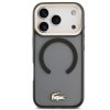 Lacoste PC/TPU Frosted Finish Gold Logo Apple iPhone 17 Pro Max MagSafe tok, fekete-arany