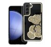 Teddy Bear Samsung Galaxy A17 csillogó köves tok, arany