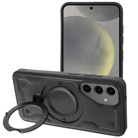   Frost Armor Samsung Galaxy A17 starabíró tok kitámasztóható gyűrűvel, fekete